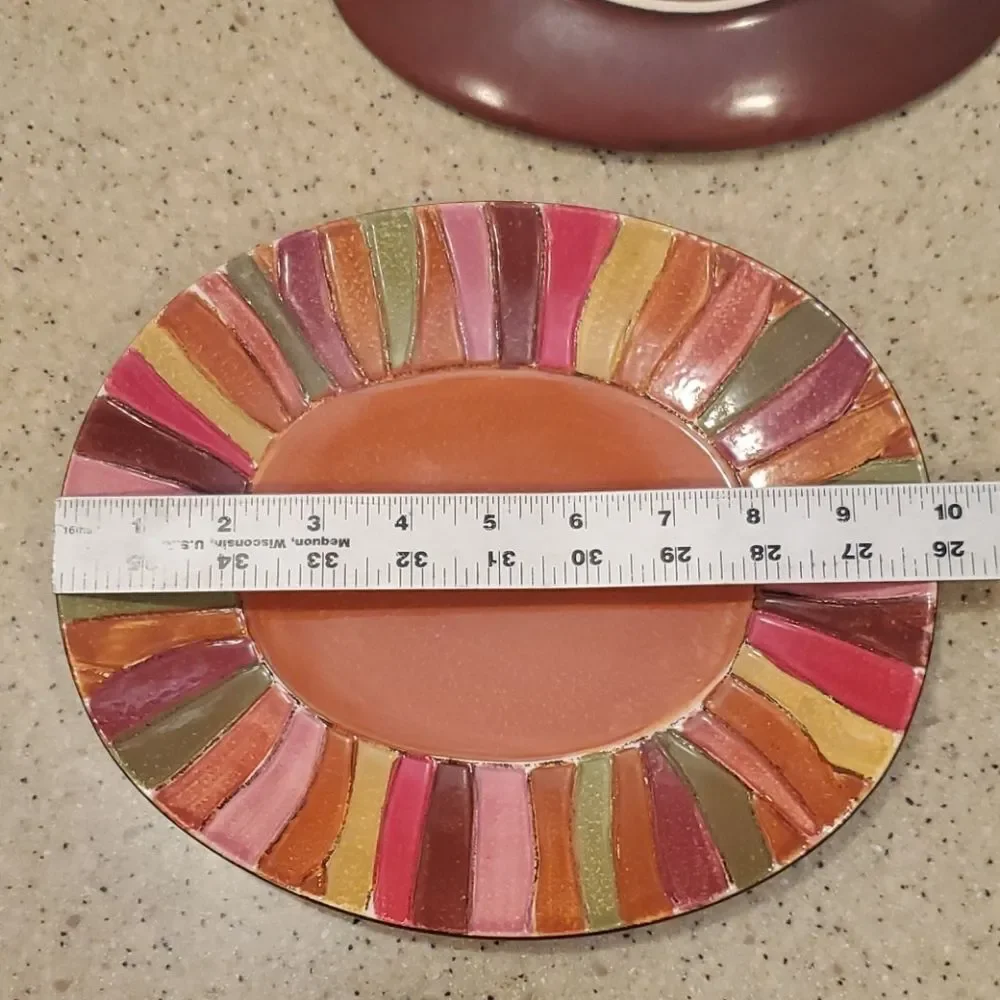 Pier One Wavy Stripe Plate Set of 2 Plates